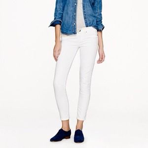 J Crew Toothpick Jean in white denim