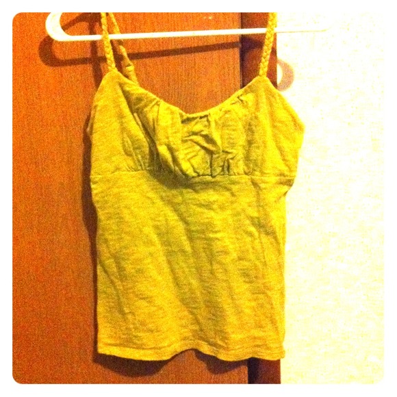 Green tank with braided straps