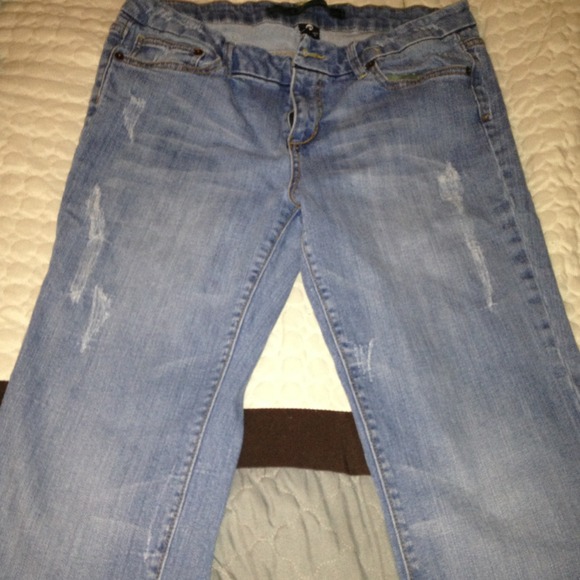 Distressed Charlotte Russe "refuge" jeans