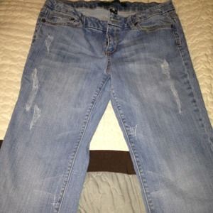 Distressed Charlotte Russe "refuge" jeans