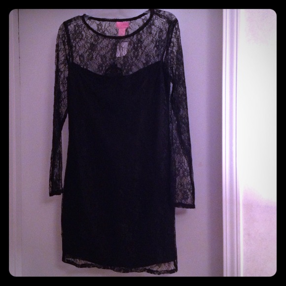 Black Lacey little black dress