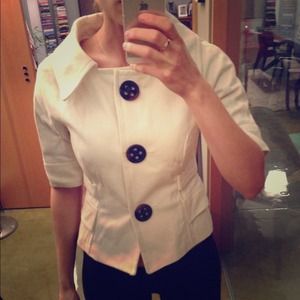 Structured White Blazer