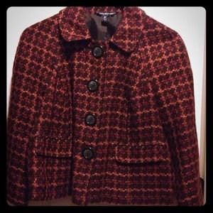 Plaid 4 button blazer