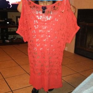 Coral knitted Long top