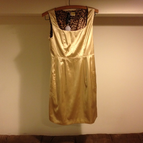 gold dress
