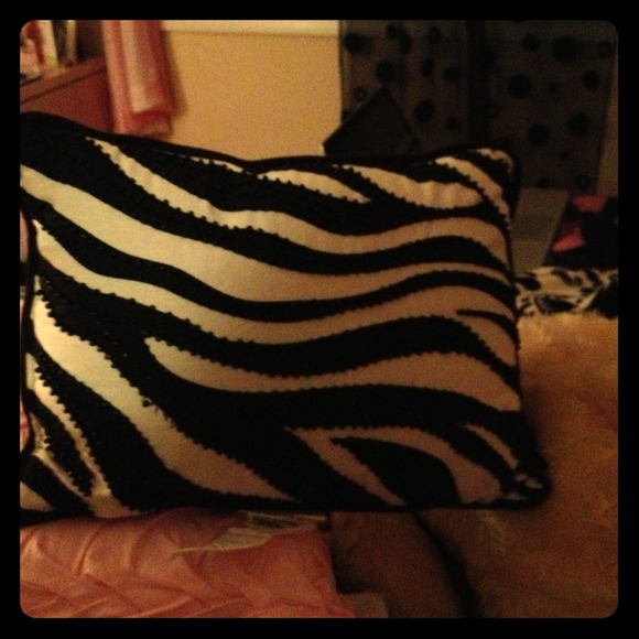Zebra detailed plush pillow