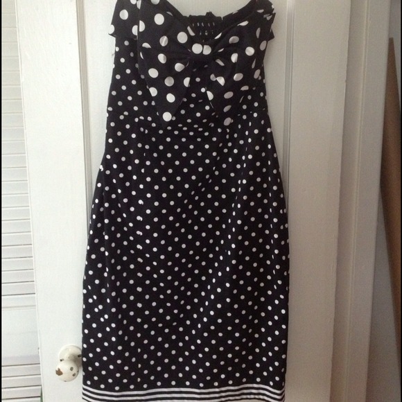 Strapless Polka Dot Betsey Johnson Dress