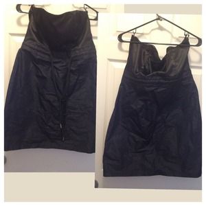 Black glitter strapless dress!