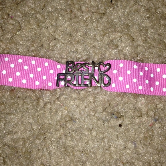 💗Worn Once💗 Pink poka dot best friend bracelet.
