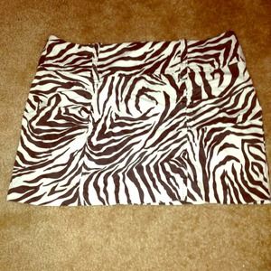 Zebra print skirt