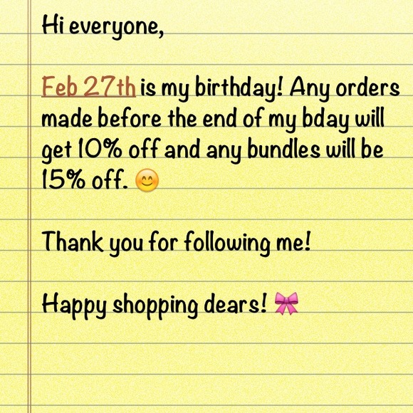 Birthday promotion! 🎀