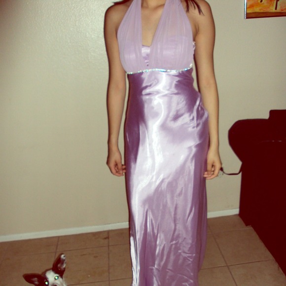 Long beautiful lilac dress
