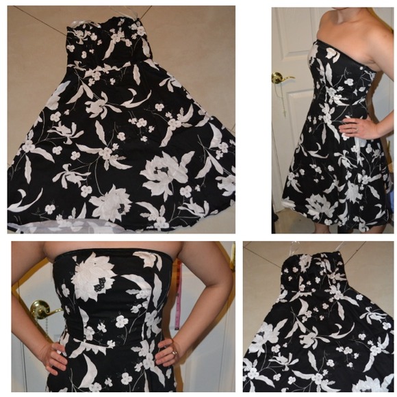 ⚡REDUCED!!!⚡Black with white flowers Dress