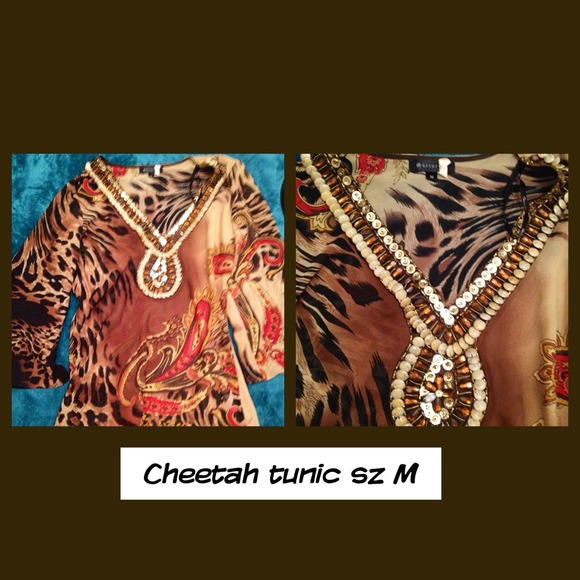 Cheetah tunic sz M