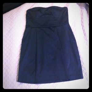 Black "satin" tube top dress