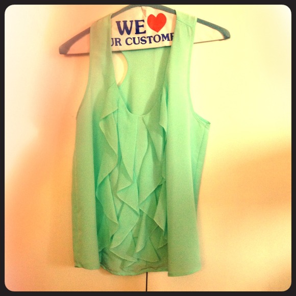 BUNDLE! Silky aqua top and grey leggings