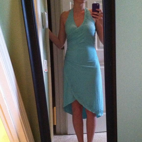 Turqoise halter dress!!