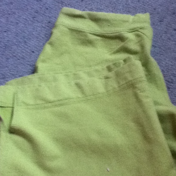 Lime green work out capri's