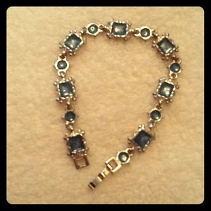 Blue and silver bracelet