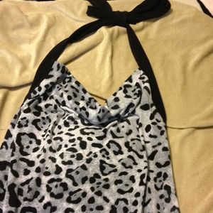 Snow leopard print dress