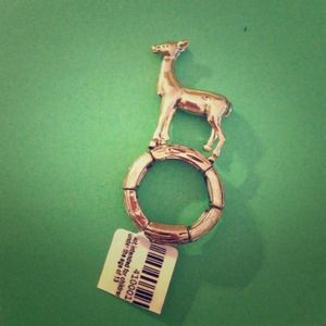 "Gold"plated deer ring