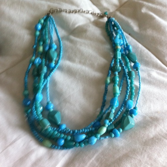 Turquoise Multi Strand Necklace with extender