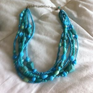 Turquoise Multi Strand Necklace with extender