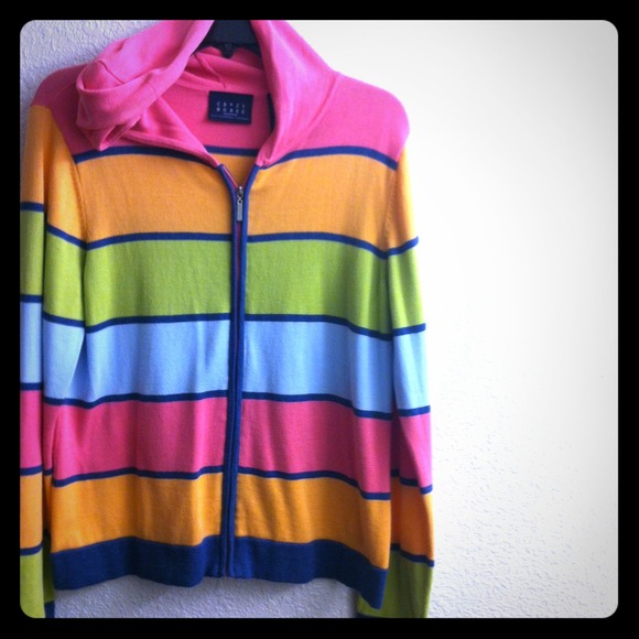Multi coloured hoodie jacket