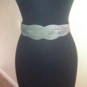Grey statement belt