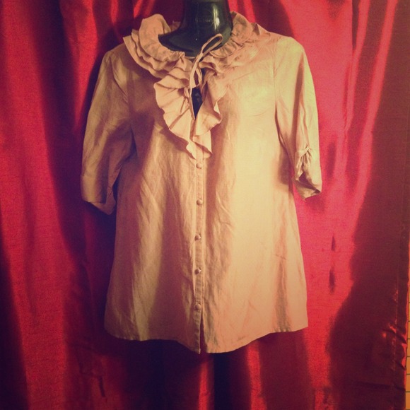 Loft light pink cute top