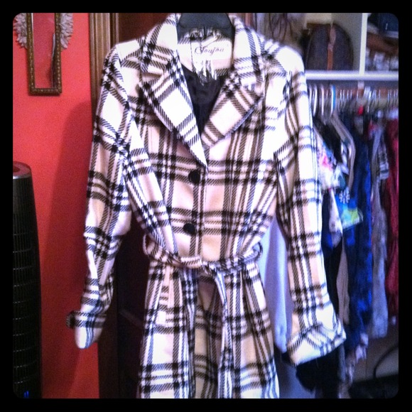Bundle plaid jacket and purple vest.
