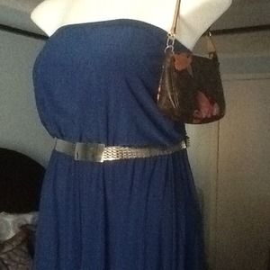 NWOT navy blue strapless jump suit