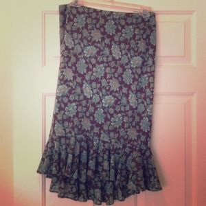 Express floral mermaid skirt