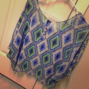 Sheer Printed Top RESERVED