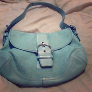 Teal coach handbag