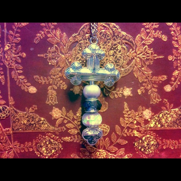 Cute beaded cross necklace