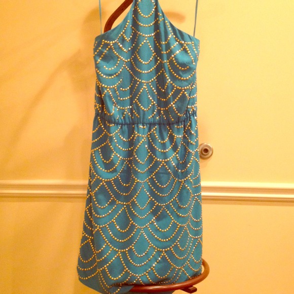 Trina Turk studded halter "Amelie" dress