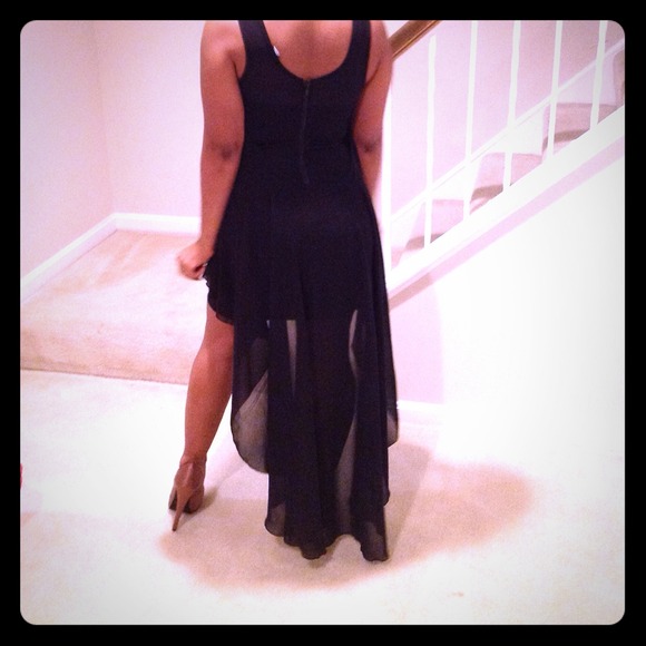 Black high low dress, only worn once!