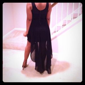 Black high low dress, only worn once!