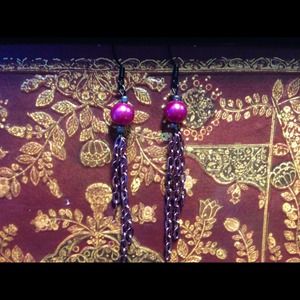 Cute pink dangle earrings