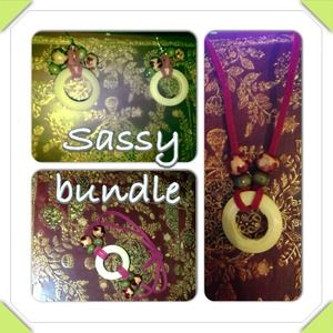 Earrings/bracelet/ necklace bundle