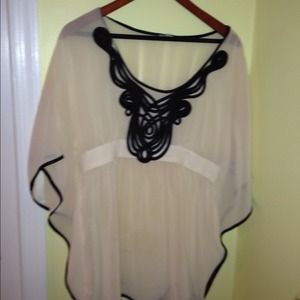 Nude pink poncho