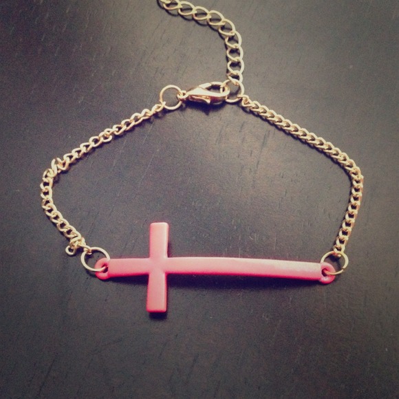 Neon Pink & Neon Yellow Cross Bracelet Bundle