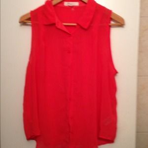 🚩🚩🚩Sold-Forever 21 cute orange top!!! Size L
