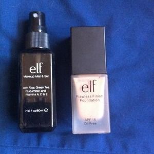 Elf flawless finish foundation& elf makeup mist