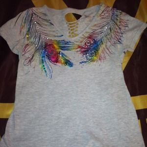 Reserved for bundle Design shirt with blue cross t