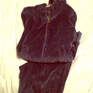 Velour juicy couture track suit I'm navy size sm