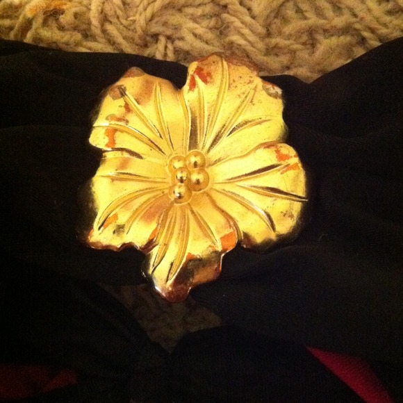 Black and gold strapless bikini top - Picture 3 of 3