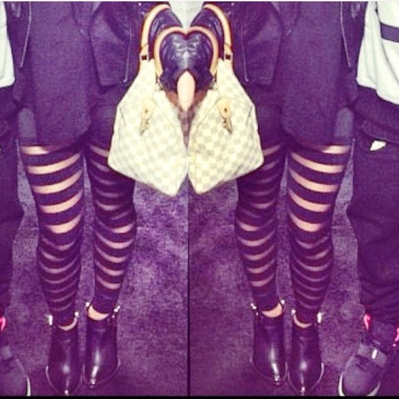 Blk sheer leggings