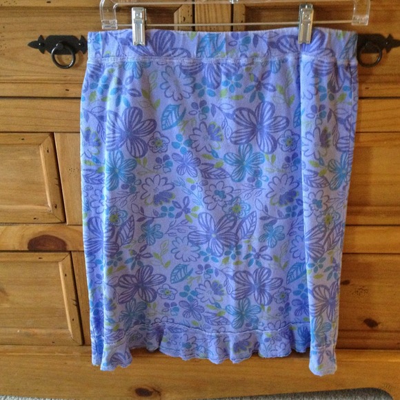 Purple cotton summer skirt size Medium